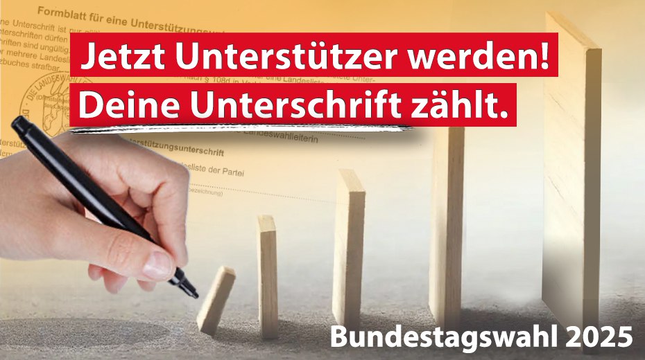 Wir brauchen deine Unterschrift